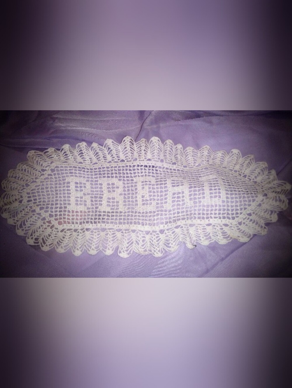 Vintage Handmade Crochet Doily Bread